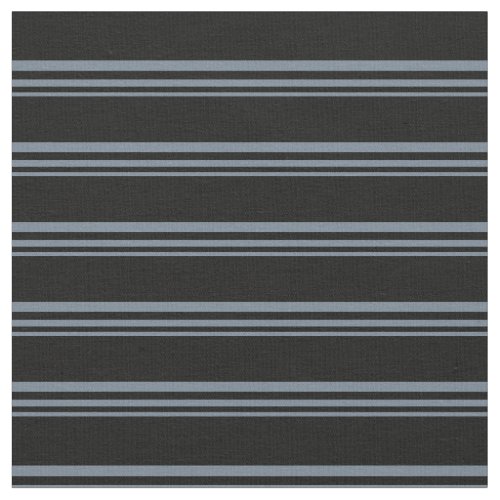 Slate Gray  Black LinesStripes Pattern Fabric