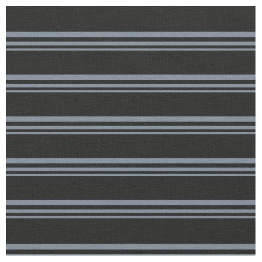 Slate Gray & Black Lines/Stripes Pattern Fabric