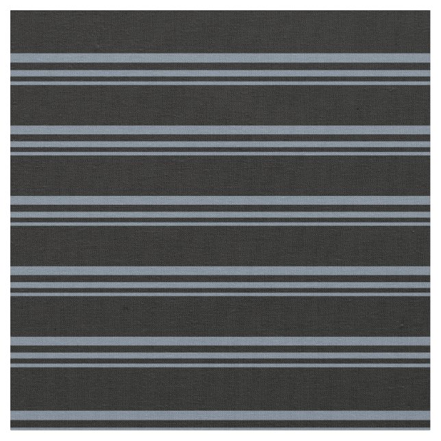 Slate Gray & Black Lines/Stripes Pattern Fabric (Close Up)