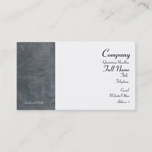 Slate Gray Business Cards (Front)
