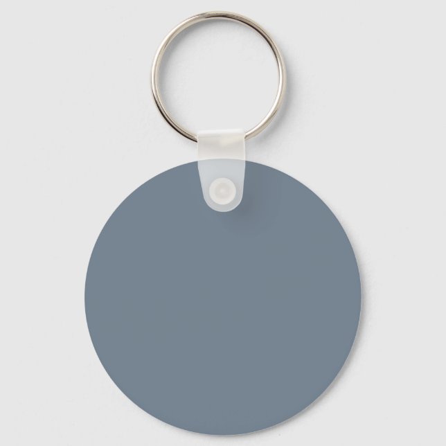 Slate Gray Button Keychain (Front)