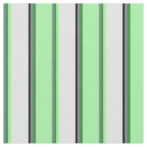 Slate Gray, Forest Green, Green, Lavender & Black Fabric