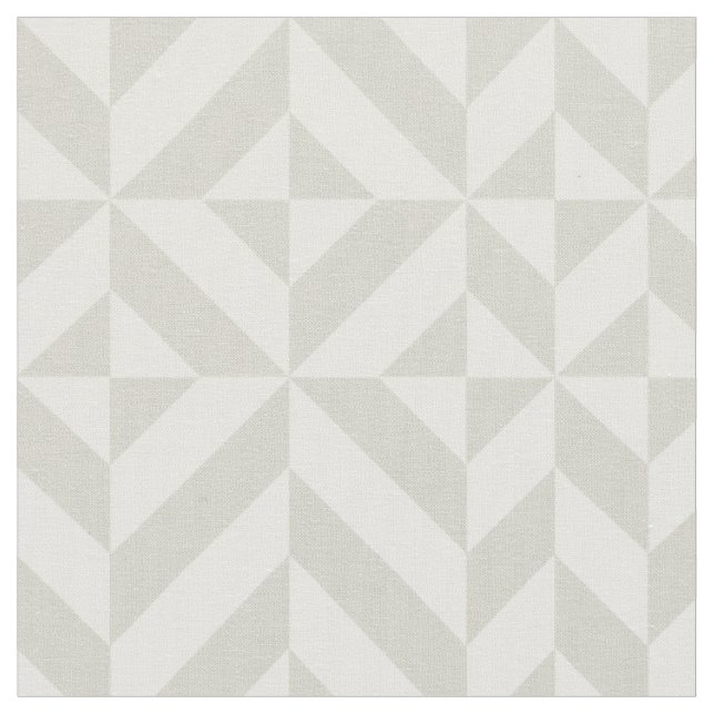 Slate Gray Geometric Deco Cube Pattern Fabric (Close Up)