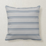 [ Thumbnail: Slate Gray & Grey Colored Lines Pattern Pillow ]