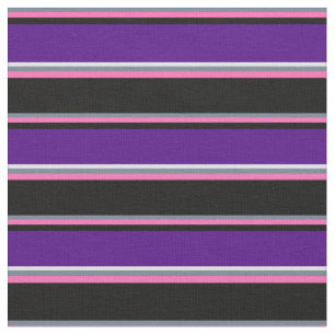 Slate Gray, Hot Pink, Black, Indigo, and Lavender Fabric