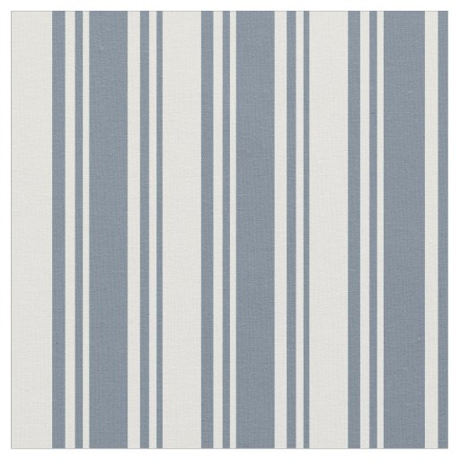Slate Gray & Light Cyan Stripes Fabric