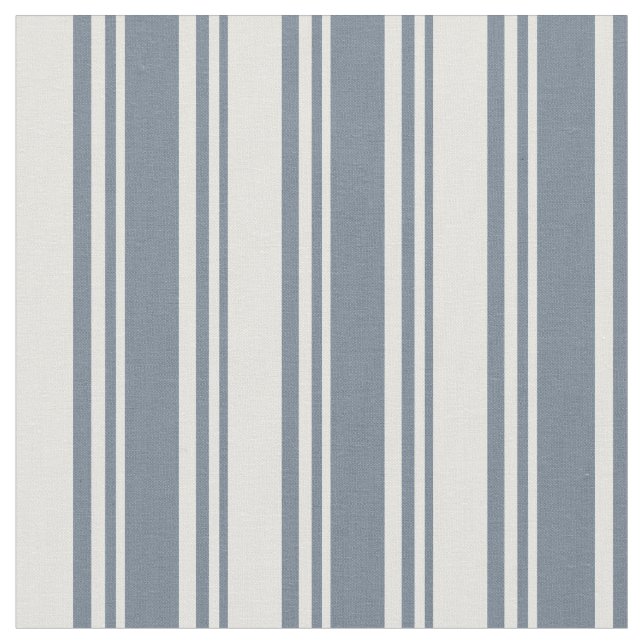 Slate Gray & Light Cyan Stripes Fabric (Close Up)