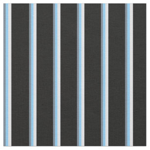 Slate Gray, Light Sky Blue, Lavender, and Black Fabric