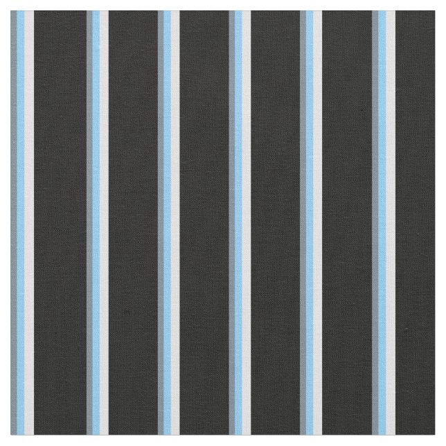 Slate Gray, Light Sky Blue, Lavender, and Black Fabric (Close Up)