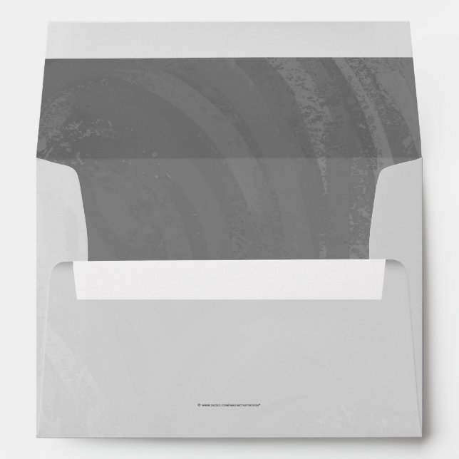 Slate Gray Monogram Envelope (Back (Bottom))