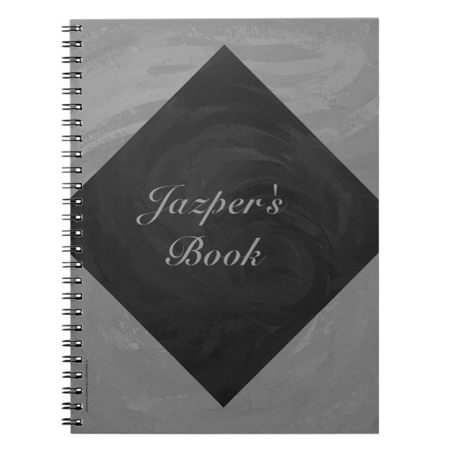 Slate Gray Monogram Notebook (Front)