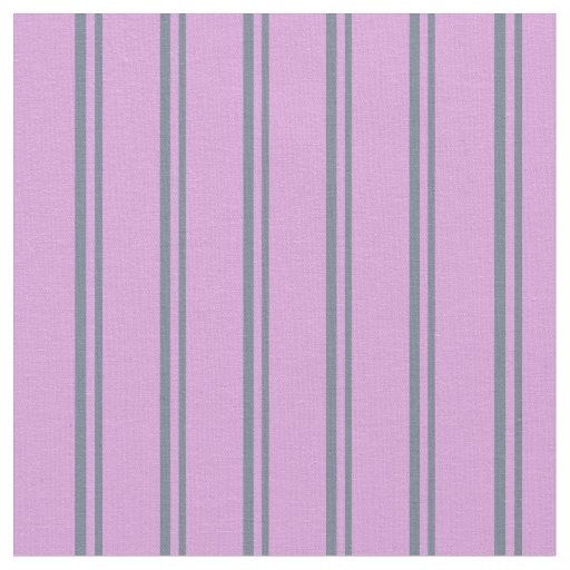 Slate Gray & Plum Lines/Stripes Pattern Fabric