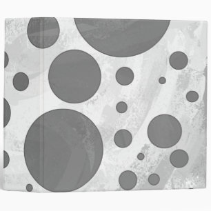 Slate Gray Polka Dot Pattern Binder