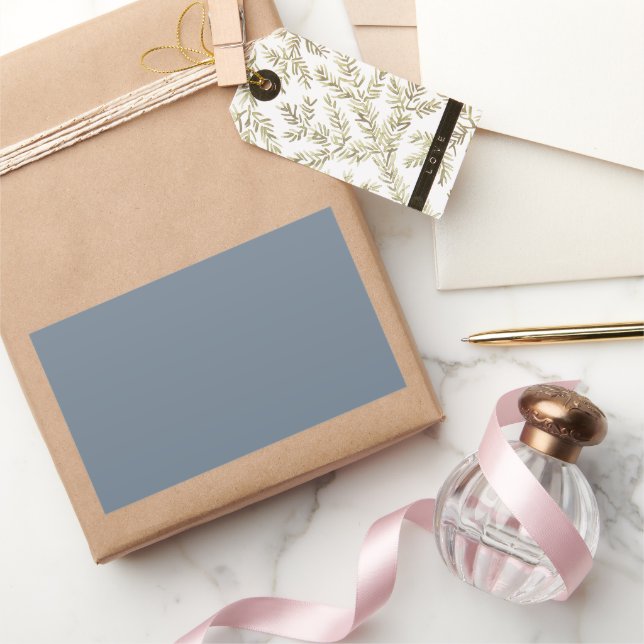 Slate Gray Rectangular Sticker (Gifting)
