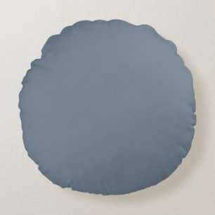 Slate Gray Round Pillow