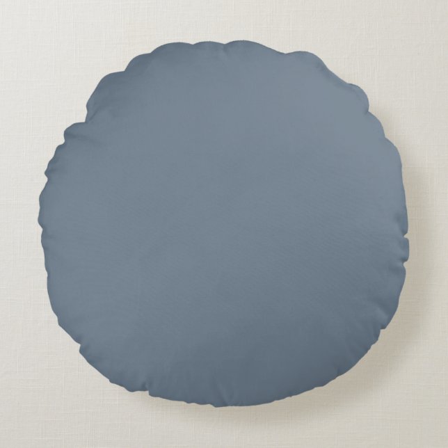 Slate Gray Round Pillow (Front)