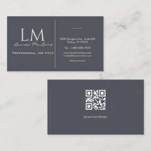 Slate Gray Sleek Corporate Attorney Business Card
