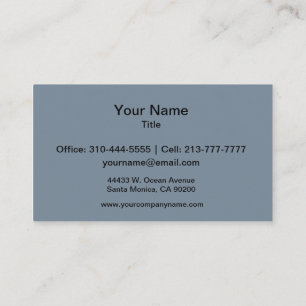 Slate Gray Solid Color Business Card