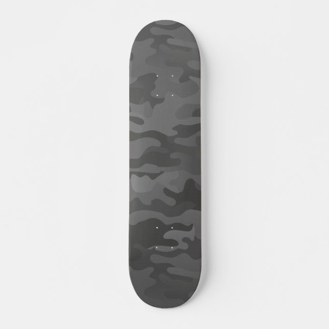 Slate Gray Stealth Camo Skateboard (Front)