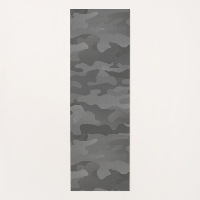 Slate Gray Stealth Camo Yoga Mat (Front)