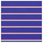 [ Thumbnail: Slate Gray, Tan, Purple & Dark Blue Pattern Fabric ]