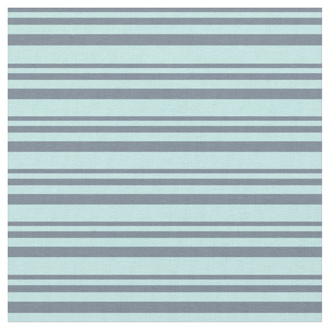 Slate Gray & Turquoise Colored Lines Fabric (Close Up)
