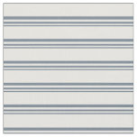 [ Thumbnail: Slate Gray & White Colored Lined Pattern Fabric ]