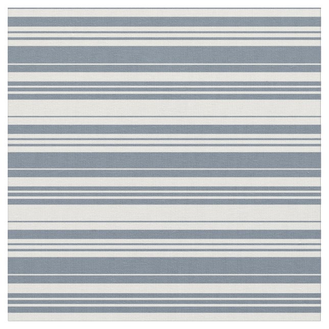 Slate Gray & White Lines Fabric (Close Up)