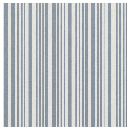 Slate Gray & White Lines/Stripes Pattern Fabric