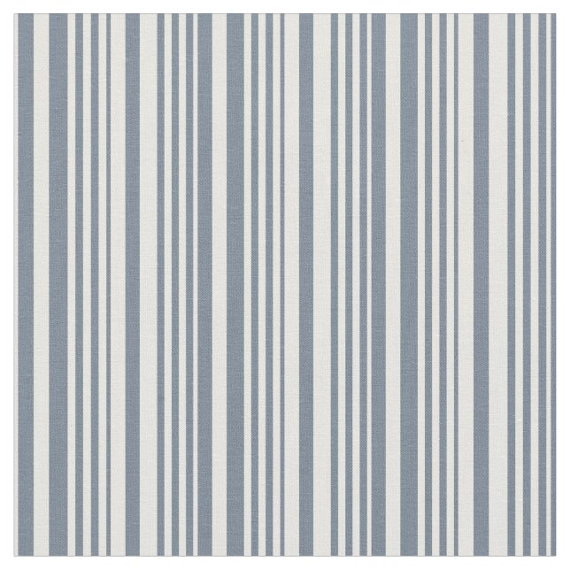 Slate Gray & White Lines/Stripes Pattern Fabric (Close Up)
