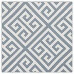 Slate Gray White Med Greek Key Diag T Pattern #1 Fabric