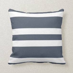 Slate Gray & White Stripe Couch Pillow Gift