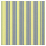 [ Thumbnail: Slate Gray & Yellow Colored Pattern Fabric ]
