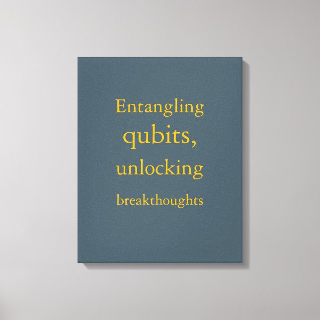 Slate Gray Yellow Quantum Design Canvas Print (Front)