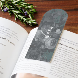 Slate Green Vintage Floral Still Life Artistic Bookmarks