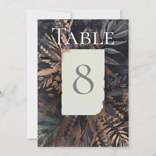Slate grey gilded effect Table Number
