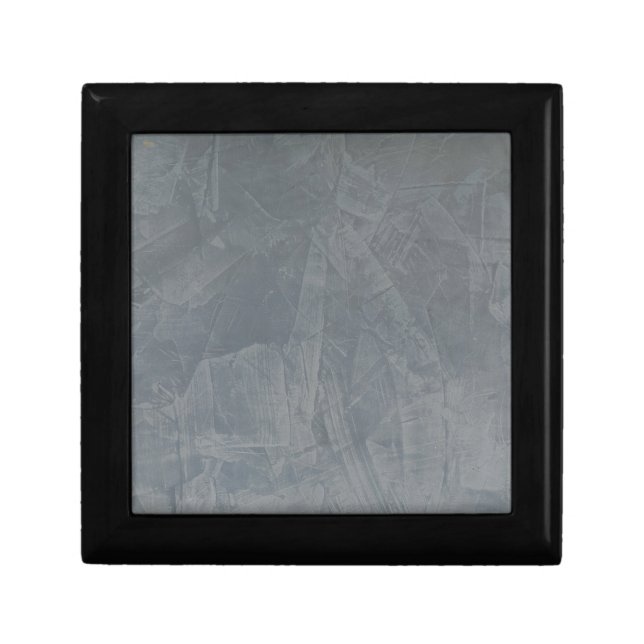 Slate Grey Venetian Plaster Jewelry Box (Front)