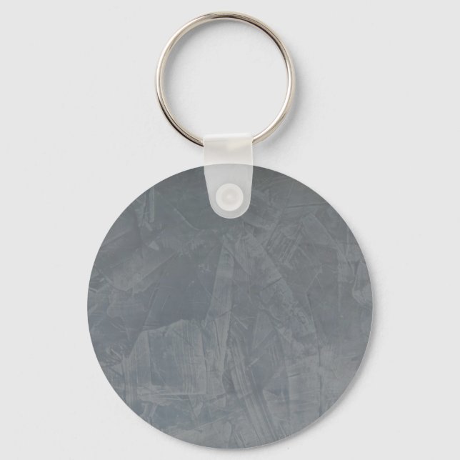 Slate Grey Venetian Plaster Keychain (Front)