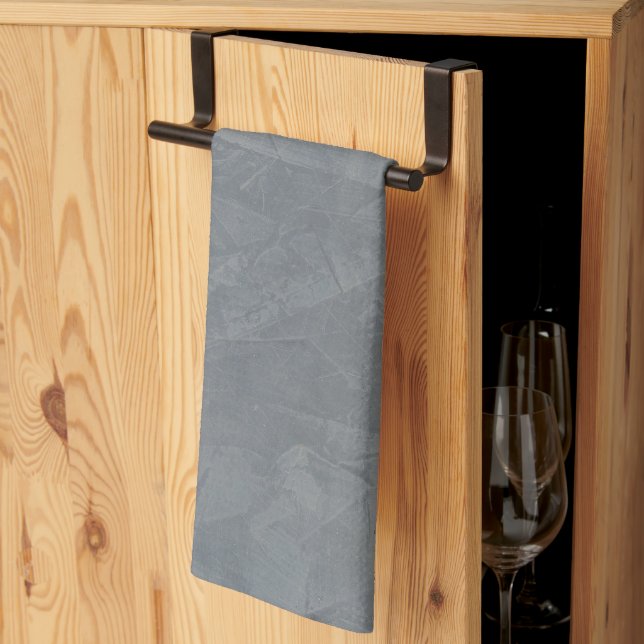 Slate Grey Venetian Plaster Kitchen Towel (Thirds Fold)