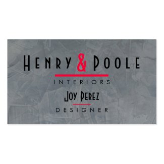 Slate Interior Design Company Business Cards