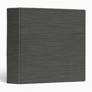 Slate Linen Fabric Texture Simple Blank 3 Ring Binder