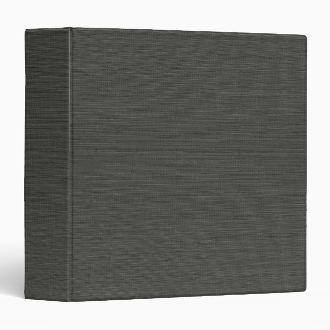 Slate Linen Fabric Texture Simple Blank 3 Ring Binder (Front/Spine)