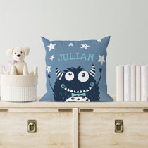 Slate | Personalized Monster Throw Pillow