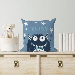 Slate | Personalized Monster Throw Pillow