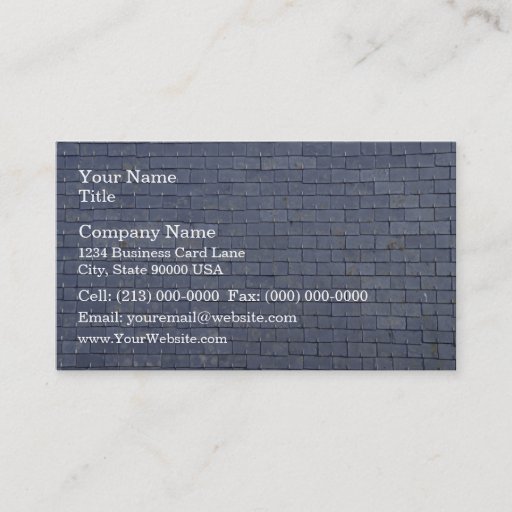 Customizable Slate Roof Tiles Close-Up Business Cards