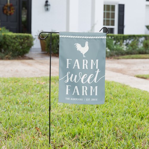 Slate  Rustic Farm Sweet Farm Personalized Garden Flag