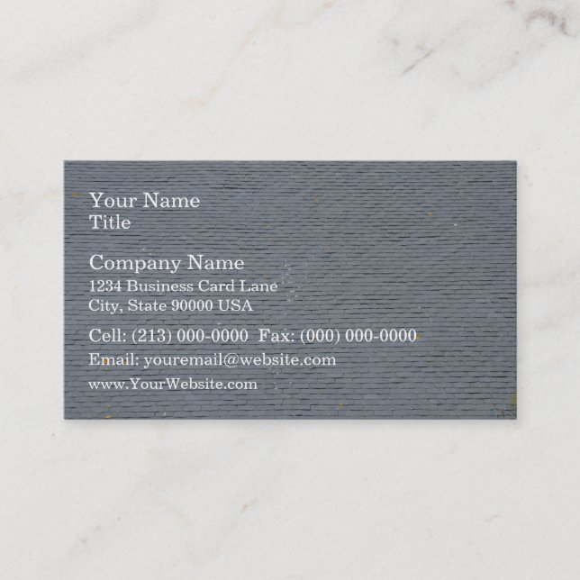 Slate Shingles Roof Tiles Business Card (Front)