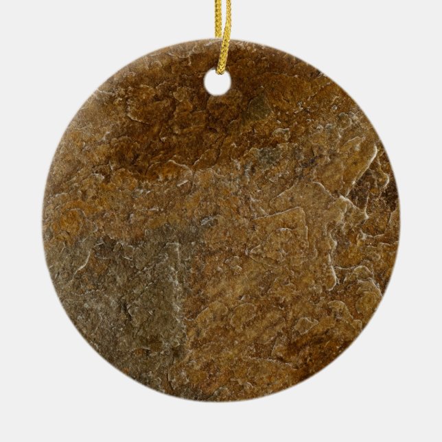 Slate Stone Background - Customized Template Blank Ceramic Ornament (Front)