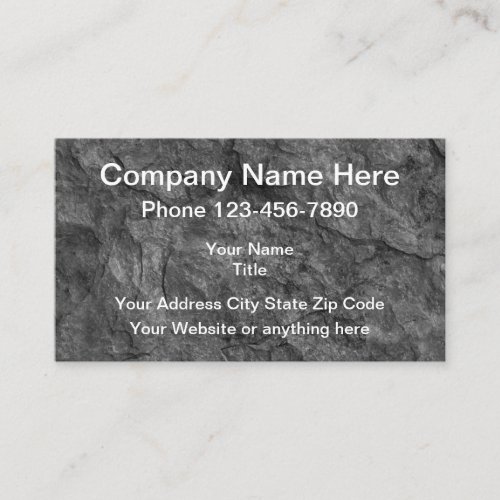 Slate Stone Look Construction Business Card