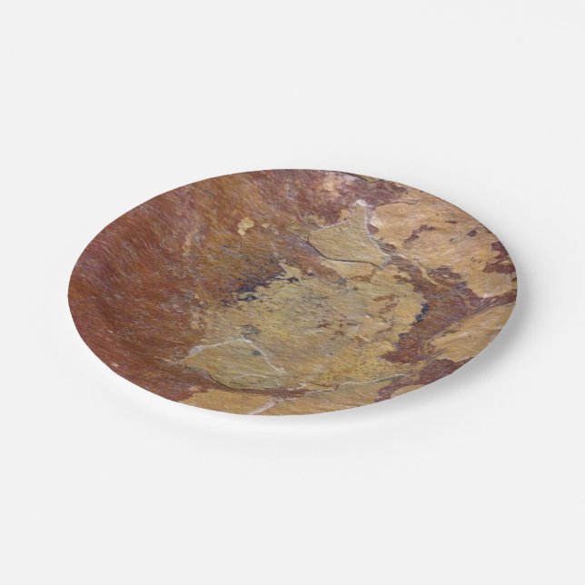 Slate Stone Paper Plates (Angled)